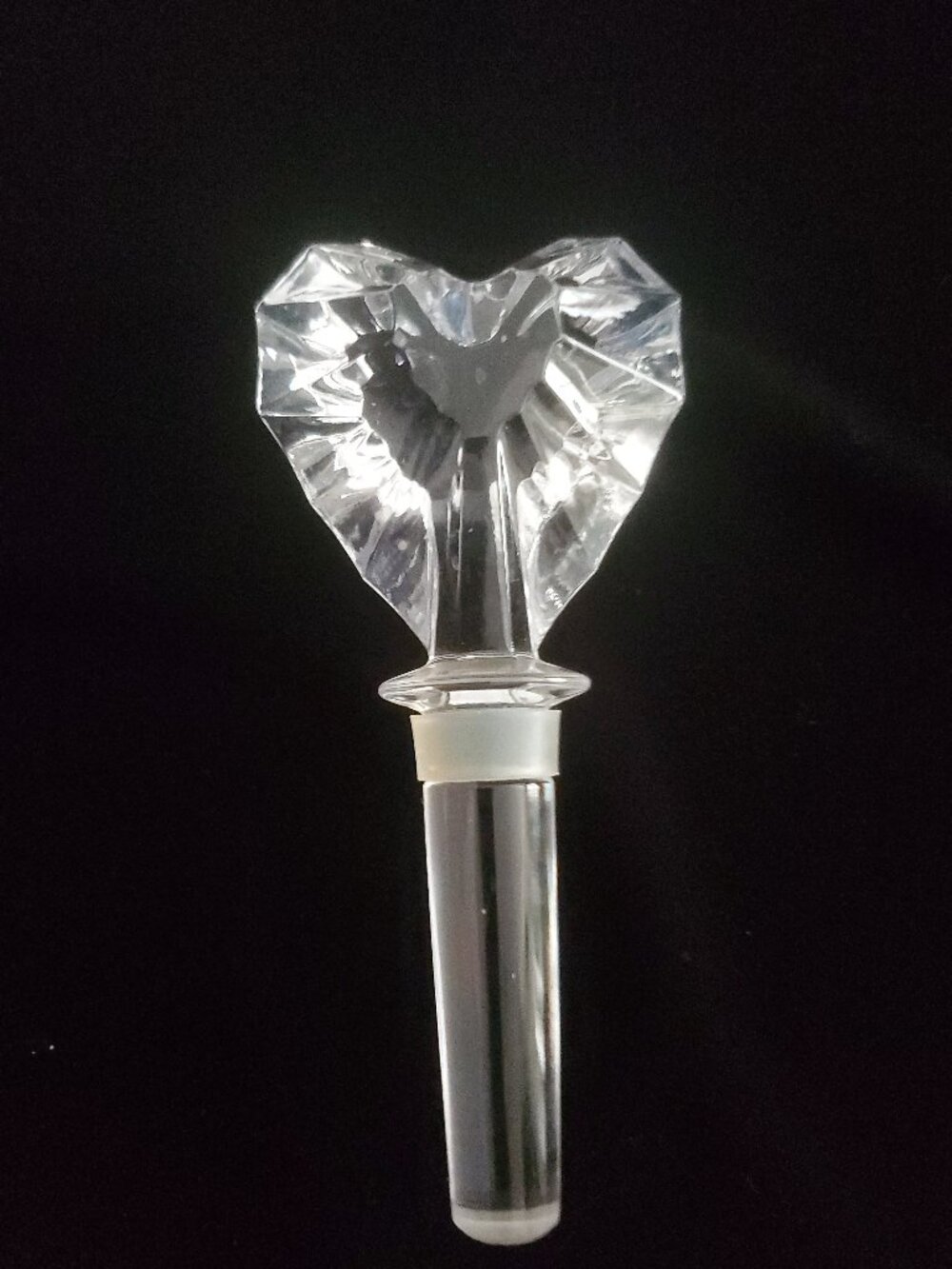 Heart Shaped Crystal Wine Stopper Mikasa “Venus” - Austria